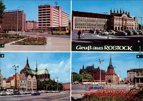 Warnemünde-Rostock InterHotel Warnow, Neuer Markt - Marktplatz  1969