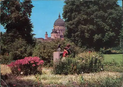 Potsdam Motiv von der Freundschaftsinsel zur St. Nikolaikirche 1969