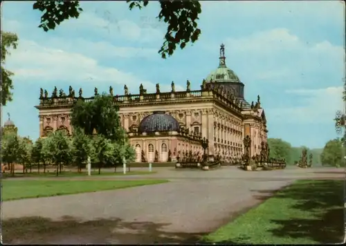 Ansichtskarte Brandenburger Vorstadt-Potsdam Neues Palais (Sanssouci) 1966