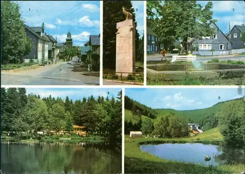 Frauenwald Südstraße, Monument, Platz des Friedens, Café, Mühle 1970