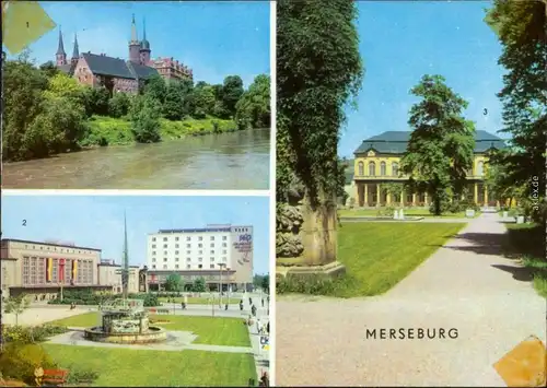 Merseburg Schloss, Dom -  , Gagarinplatz, Schlossgarten 1970