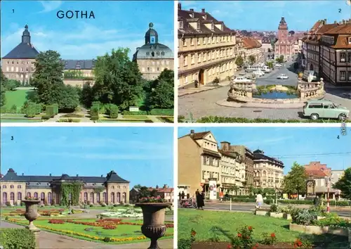 Gotha Schloß Friedenstein, Hauptmarkt, Orangerie-Schloss   Arnoldi Platz 1972