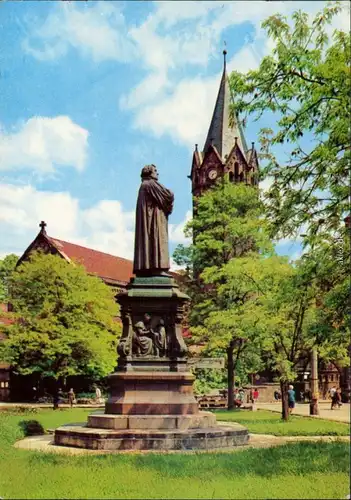 Ansichtskarte Eisenach Luther-Denkmal mit Kirche 1970/0000