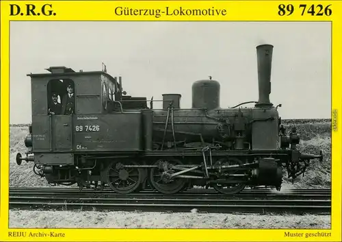 Ansichtskarte  D.R.G. Güterzug-Tenderlokomotive 89 7426 1902/1995