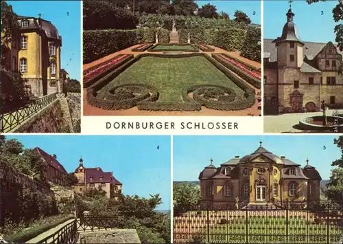 Dornburger Camburg Rokokoschloß - Talseite, Park,  Schloss g1977