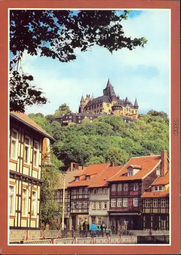 Ansichtskarte Wernigerode Schloss vom Ort aus gesehen g1980