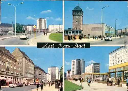 Chemnitz Karl-Marx-Stadt Ernst-Thäl.-Straße,  Wilh.-Pieck-Straße 1969