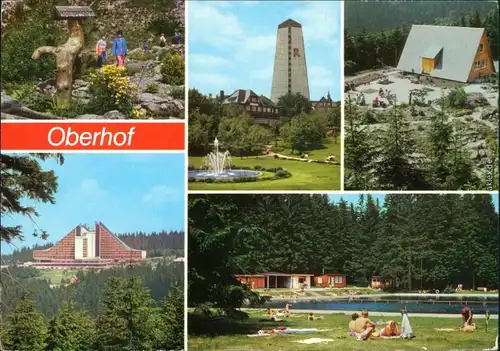 Oberhof (Thüringen) Botanischer Garten, FDGB-Erholungsheime "Rennsteig" g1985