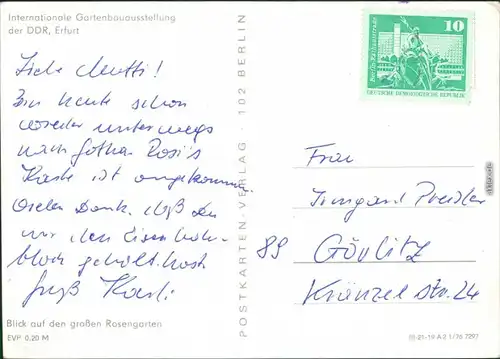 Erfurt Internationale Gartenbauausstellung der DDR (IGA) g1976