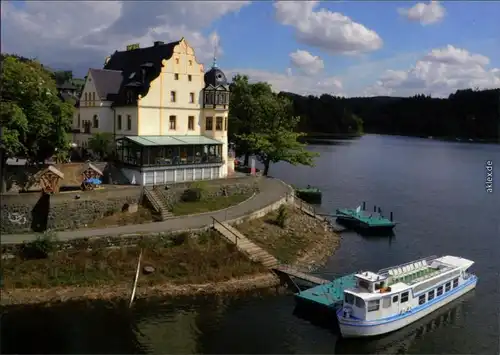 Ansichtskarte Saalburg-Ebersdorf (Saale) Bootsanlegestelle 1995