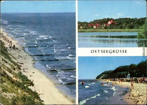 Ansichtskarte Koserow Koserow - Strand mit Steilküste, Kölpinsee 1971