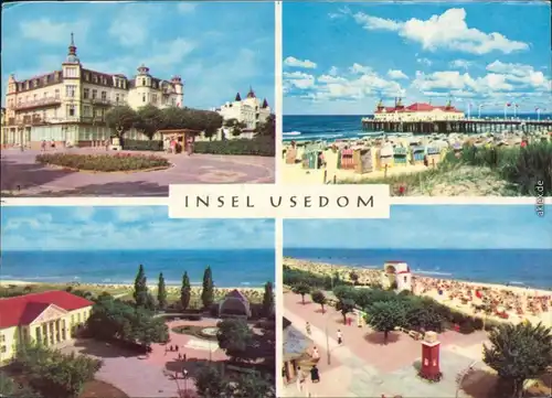 Usedom Zinnowitz - FDGB-Heim Glück auf, Ahlbeck - Seebrücke Strand 1969