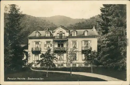 Ansichtskarte Badenweiler Pension Heinke 1905