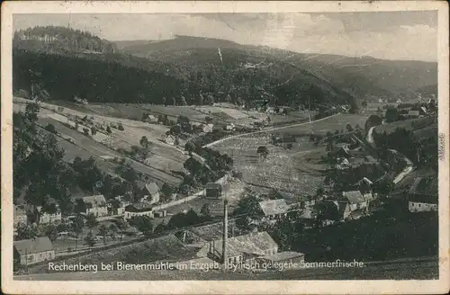 Rechenberg-Bienenmühle Panorama-Ansicht mit Fabrik im Vordergrund 1908