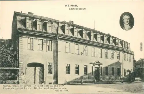 Ansichtskarte Weimar Goethe-Nationalmuseum 1914