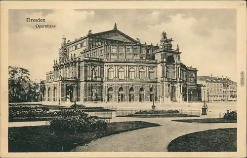 Ansichtskarte Innere Altstadt-Dresden Semperoper 1910