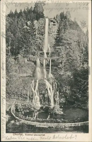 Ansichtskarte Oker-Goslar Romkerhaller Wasserfall Harz 1934