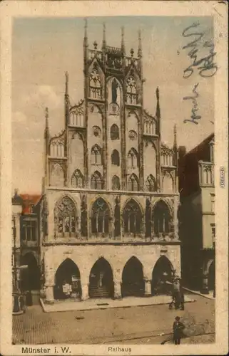 Ansichtskarte Münster (Westfalen) Rathaus 1910