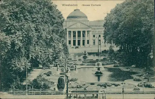 Ansichtskarte Wiesbaden Neues Kurhaus 1911