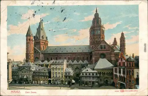 Ansichtskarte Mainz Dom 1911