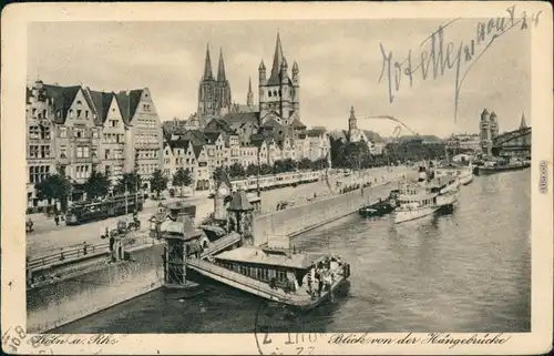 Köln Coellen | Cöln Kölner Dom  "St. Martin", Bootsanlegestelle 1920