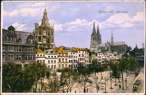 Ansichtskarte Köln Coellen | Cöln Alter Markt 1928 