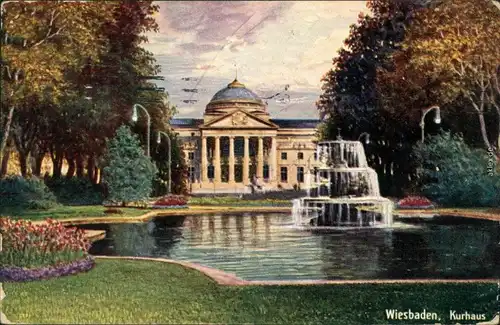 Ansichtskarte Wiesbaden Kurhaus 1911