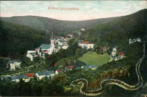 Ansichtskarte Bad Wildbad Panorama-Ansicht 1911