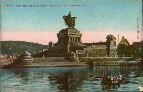 Koblenz Provinzialdenkmal Kaiser Wilhelm I. am Deutschen Eck 1911