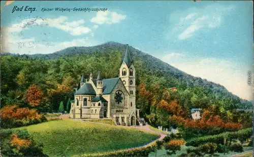 Ansichtskarte Bad Ems Kaiser-Wilhelm-Gedächtniskirche 1911