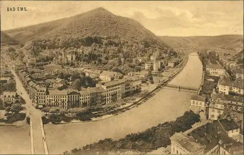 Ansichtskarte Bad Ems Panorama-Ansicht 1911
