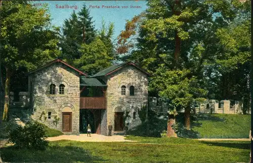 Ansichtskarte Bad Homburg vor der Höhe Porta Praetoria (Kastell) 1911