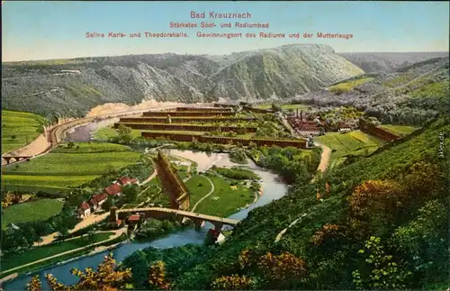Ansichtskarte Bad Kreuznach Saline Karls- u. Theodorshalle 1911