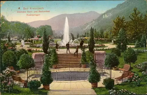 Ansichtskarte Bad Kreuznach Rosenanlagen 1911