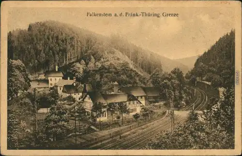 Falkenstein (Bayerischer Wald) an der Fränk.-Thüring. Grenze- Bahnhof 1919 