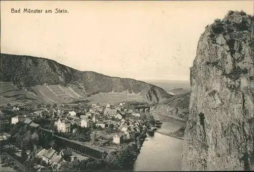 Ansichtskarte Bad Münster am Stein-Ebernburg Panorama-Ansicht  x 1910