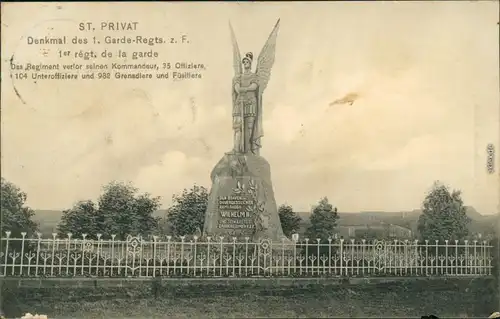 Sainte-Marie-aux-Chênes St. Privat - Denkmal des 1. Garde-Regts. z. F. 1911