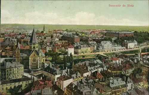 Ansichtskarte Metz Panorama-Ansicht Straßenblick 1910