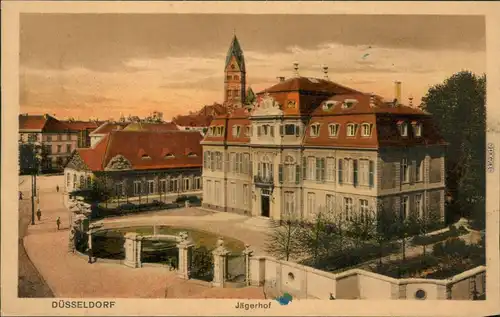 Ansichtskarte Pempelfort-Düsseldorf Schloss Jägerhof 1923
