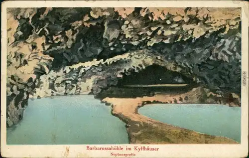 Ansichtskarte Kelbra (Kyffhäuser) Barbarossahöhle 1910