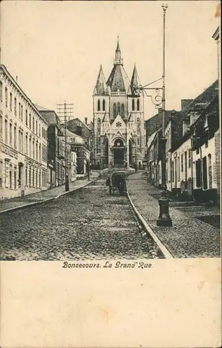 Ansichtskarte Bonsecours La Grand'Rue mit Kriche 1915 