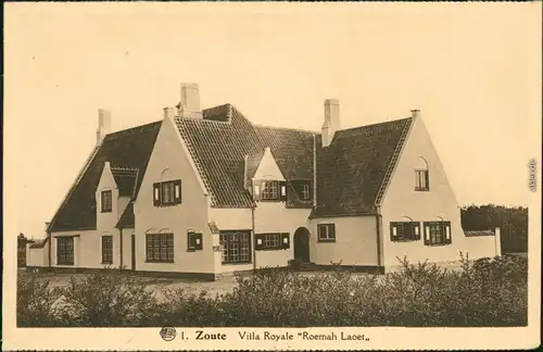 Ansichtskarte Le Zoute-Knokke-Heist Villa Royale - Roemah Laoet 1922