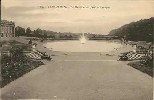 Tervuren (Tervueren)  Jardins Francais/Parkanlage mit Springbrunnen 1924