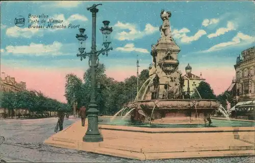 Ansichtskarte Brüssel Bruxelles Porte de Namur 1922 