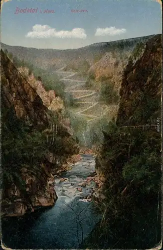 Ansichtskarte Treseburg Thale Bodetal im Harz Schurre 1910