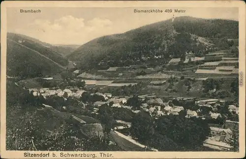 Ansichtskarte Sitzendorf Panorama-Ansicht 1947