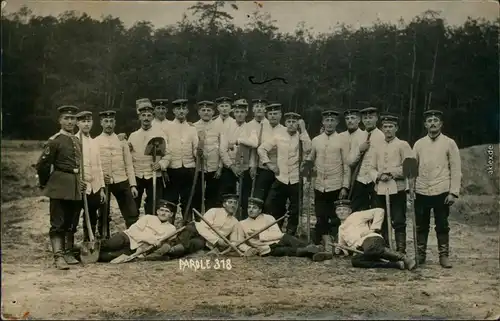 Privatfoto AK  Soldaten: Gruppenbilder/Soldatengruppe - Parole 312 1912