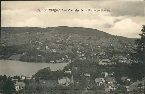 Ansichtskarte Gerdsee Gérardmer Panorama-Ansicht mit Weitblick 1914