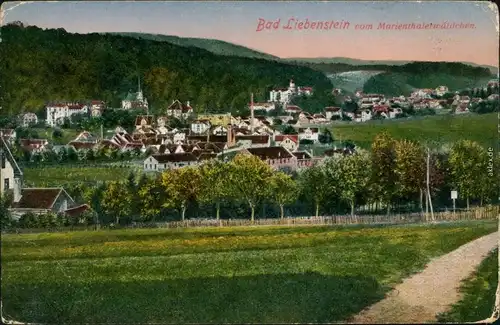 Ansichtskarte Bad Liebenstein Panorama-Ansicht 1910