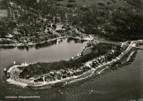 Ansichtskarte Grunewald-Berlin Luftbild: Schildhorn-Restaurant 1964